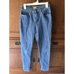 LL‎ Bean Womens Classic Fit High Rise Jeans Dark Wash Denim Size 6